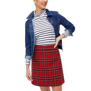 J.Crew Tartan Plaid A Line Mini Skirt Wool Blend Preppy Academia Y2K - 6